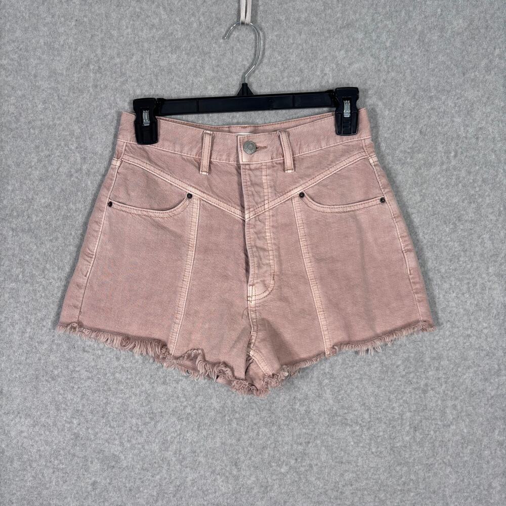 PacSun Jean Shorts 26 Button Fly Cut Off Mom Vintage Festival Beach Fray Dusty**